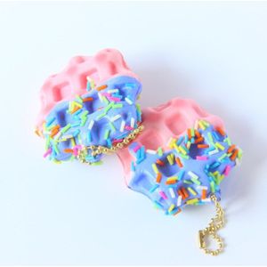 60 stks/partij 6 cm kawaii zachte scented squishy mini wafel taart broodje speelgoed mobiele telefoon hanger sleutelhanger leuke squishies brood