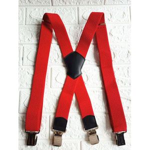 Deepeel 1Pc 4*120Cm Heren Bretels X-Vormige Brede Bretels Stretch Bandjes 4 Zilveren Clip gesp Mannelijke Verstelbare Werk Jockstrap