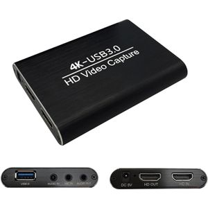 4K Hd Video Capture Card USB3.0 1080P 60FPS Obs Game Recorder Apparaat Met Mic In Audio In/out Interface Plug En Play
