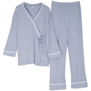 Moederschap Pyjama V-hals Kimono Modal Zachte Moederschap Verpleging Pyjama Zwangerschap Kleding Homewear Set Moederschap Nachtkleding