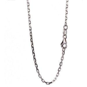 Justneo Solid 925 Sterling Zilveren Ovale Kabel Ketting Met Rhodium Plaat 16-28 Inch, basic Kettingen Voor Hangers