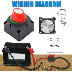 12V Batterij Isolator Disconnect Rotary Switch Cut Op/Off Auto-Verwijderbare Knop Marine Batterij Isolator Cut Off kill Switch Boot