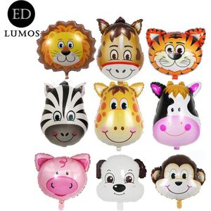 Ed-Lumos 9Pcs Kleurrijke Dieren Herbruikbare Helium Ballonnen Voor Verjaardagsfeestje Decoratie Kinderen Kids