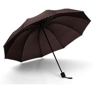 10 K Parasol Wind Slip Drie Opvouwbare Paraplu Regen Vrouwen Auto Luxe Grote Winddicht Paraplu Regen Voor Mannen Zwart coating