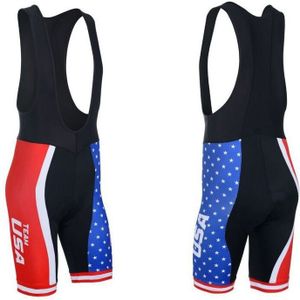 Zomer Ciclismo Fietsen Bib Korte Usa Racing Cullot Outdoor Sport Kleding Achterzak 9D Gel Pad Italië Inkt