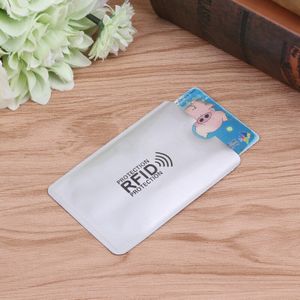 Anti-Scan Card Sleeve Credit Rfid Card Protector Anti-Magnetische Aluminiumfolie Draagbare Bank Kaarthouder