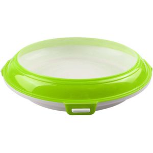 Ronde Nordic Stijl Huishoudelijke Voedsel Maaltijd Plaat Food Grade Plastic Vacuüm Behoud Lade Voor Diner Plaat Servies Set