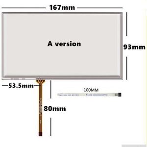Originele 4 draads Resistive Auto navigatie DVD Voor TM070RDH01/C070VW03 V0 167mm * 93mm tablet PC Touch screen Glas Panel 6.95"