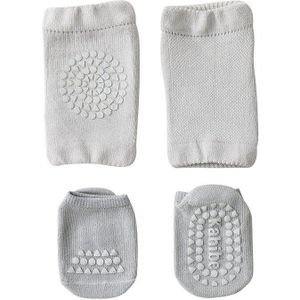 Zomer Baby Kniebeschermers Sokken Set Effen Kleur Anti Slip Sokken Knieschijf Kid Kruipen Veiligheid Vloer Sokken Knie Protector Voor meisjes Jongen