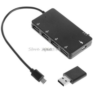 Micro Usb Otg 4 Port Hub Power Adapter Opladen Kabel Voor Samsung Galaxy Telefoon Z17