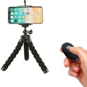 Draagbare Flexibele Tripod Stand Telefoon Clip Camera Smartphone Houder Bluetooth Selfie Voor Samsung Galaxy A10 M10 S10 Note 10 + plus