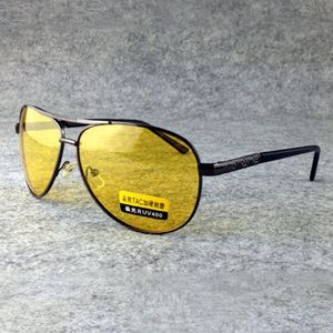 Classic Pilot Gepolariseerde Zonnebril Mannen Night Vision Bril Mr Reizen Rijden Bril UV400 Gafas De Sol