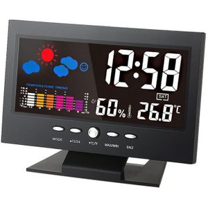 Multifunctionele Led Digitale Projectie Wekker Luid Snooze Kalender Weer Kleur Display