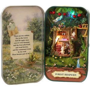 Grappige Houten Puzzel Doos Theater Diy Miniatuur Poppenhuis Model Home Decoratie Kinderen Speelgoed
