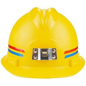 Mijnwerkers helm ABS materiaal rood en zwart optionele