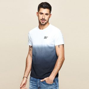 Kuegou Zomer 100% Katoen Print Brief T-shirt Mannen T-shirt T-shirt Korte Mouw Tee Shirt Mannelijke Plus Size kleding 3312
