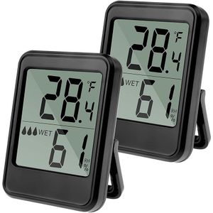 ! Vochtigheid Gauge 2 Packs Temperatuur Vochtigheid Monitor Voor Thuis Mini Kamer Thermometer Indoor Thermometer En Vochtigheid Ga