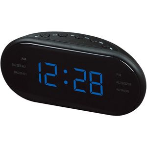 Auto Led Klok Elektronische Desktop Wekker Digitale Tafel Radio Tijd Supply Thuis Snooze Functie Eu Plug Am/ fm