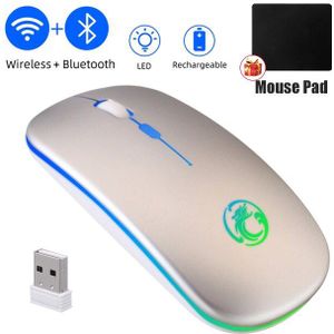 Rgb Licht Bluetooth Draadloze Muis Stille Oplaadbare Voor Android Pc Computer Macbook Ipad Backlit Muizen Laptop Accessoires
