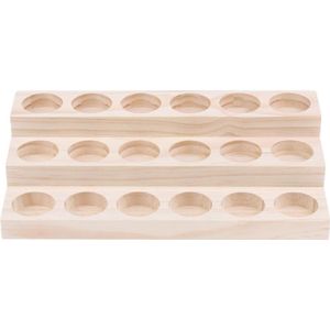 Natuurlijke Hout Etherische Olie Display Stands Holder Rack Organizer Voor 9/18/30 Slots 5-15Ml Flessen parfum Opbergvak