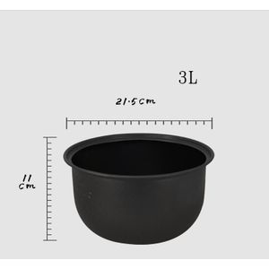 Elektrische Snelkookpan Liner 1.6/3L/4L/5L/6L Non-stick Rijst Pot Gal Zwart kristal Innerlijke Accessoires Fornuis Onderdelen Pak Midea