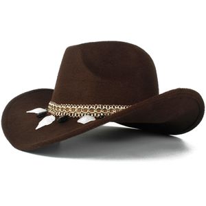 Kind Wol Hollow Western Cowboy Hoed Meisje TasselOutblack Cowgirl Sombrero Fedora Hombre Jazz Cap