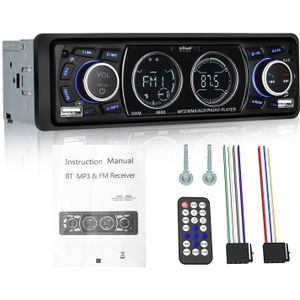 Bluetooth Auto Speler Fm Radio Lcd-scherm Stereo MP3 Speler 1DIN In-Dash Car Audio Muziek Dual Usb Sd aux Handsfree Bellen