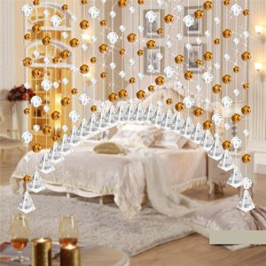 wonderful Crystal Glas Rose Kraal Gordijn Luxe Woonkamer Slaapkamer Raam Deur Bruiloft Decor niet bevatten hangers #1215