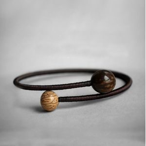 Tibetaans Boeddhisme Bodhi Handgemaakte Touw Gevlochten Eenvoudige Speciale Houten Armband Yoga Amulet Armband voor Mannen en Vrouwen