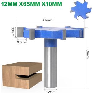 SHERUI 1pc 1/2 "Shank 12mm schacht 6 Rand T Type Steken Cutter Houtbewerking Tool Router Bits Voor hout Industriële Grade Frezen Cu