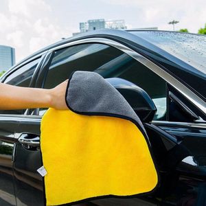 Twee-Kleur Dubbelzijdig Ccoral Fluwelen Auto Schoon Wasstraat Handdoek Bulk 800GSM Premium Pluche Microfiber Handdoek Professionele wasstraat