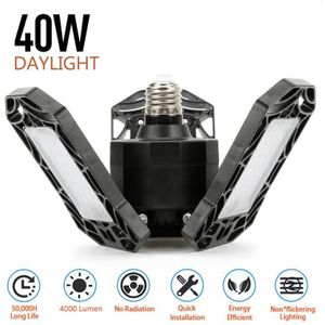 60W 40W Led Garage Licht 360 Graden Verlichting Plafondlamp Hoge Heldere Binnenverlichting Vervormbare Industriële Lamp Voor workshop