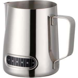 600 Ml Rvs Melkkan Barista Craft Koffie Latte Melk Opschuimen Jug Pitcher Met Thermometer Voor Maken Koffie