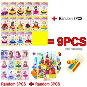3Pcs Ambachten Kids Kinderspeelgoed Bloemblaadje Sticker Puzzel Kleuterschool Materiaal Diy Ambachten Kinderen Speelgoed Voor Meisjes Speelgoed voor Kinderen