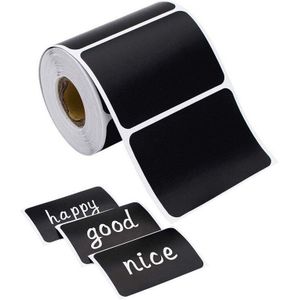 300Pcs/Roll Waterdichte Krijtbord Keuken Spice Label Stickers Thuis Jam Jar Fles Tags Blackboard Etiketten Stickers Marker Pen