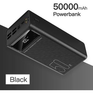 50000Mah Power Bank Dubbele Usb Snel Opladen Externe Batterij Powerbank Led Digitale Display Draagbare Oplader Voor Iphone 11Pro