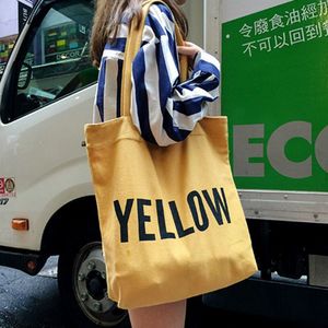 Boodschappentassen Vrouwen Rits Brief Gedrukt Chic Grote Capaciteit Leisure Dagelijkse Winkel Tas Canvas Tote Herbruikbare Eco Shooper Harajuku
