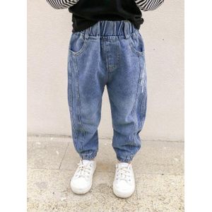 Kinderen Jeans, Baby Broek, Broek, Herfst Kinderen Straight Losse Jeans, Kinderen Jeans, brief Afdrukken