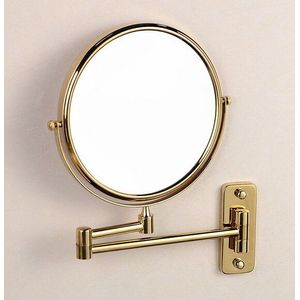 Vidric Goud Messing Muur Make-Up Spiegel 8 Inch Badkamer Decoratieve Spiegel Dressing-Up Spiegel Wandmontage Cosmetische Spiegel