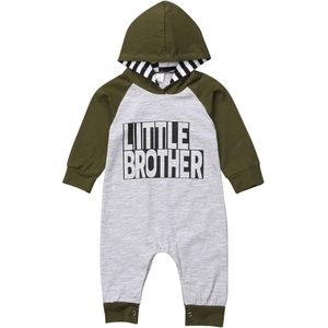 Katoen Brother Baby Kid Jongen Top Hoodies Hooded Romper Lange Mouwen Warm Casual Kleding Outfit Jongens 0-6 t