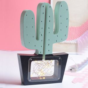 Nordic Houten Spaarpot Kinderkamer Decoratieve Ornamenten Schieten Props Netto Rode Zachte Leuke Meisje Hart Cactus Spaarpot