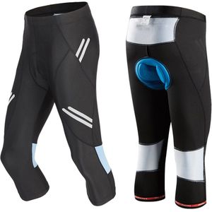 Wosawe Vrouwen Fietsen Bijgesneden Broek Stretch Strakke Ademende Fietsen Fiets Shorts Outdoor Sport Zweet-Absorberende Fietsen Kleding