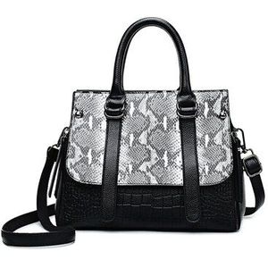 Luxe Lederen Tassen Voor Vrouwen Messenger Schoudertassen Vrouwelijke Handtassen Met Snake Patroon Tote Bag
