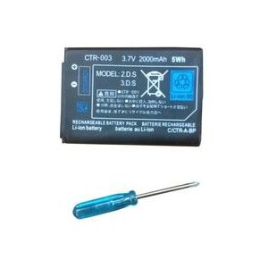 1 Pcs 2000 Mah 3.7V Oplaadbare Lithium-Ion Batterij Voor Nintend 3DS Vervangende Batterij Met Gereedschap Voor nintend 3DS