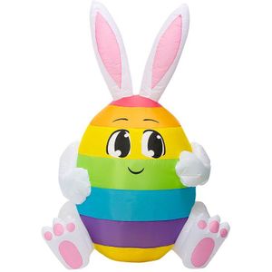 120-180Cm Grote Roze/Blauw Opblaasbare Pasen Bunny Cute Rabbit Led Lamp Opblaasbare Outdoor Tuin Kleding Lucht pasen Model Speelgoed