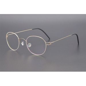 Pure Titanium Brilmonturen Mannen Ovale Ronde Brillen Schroefloos Velg Handgemaakte Denemarken Brillen Bijziendheid Recept Reading
