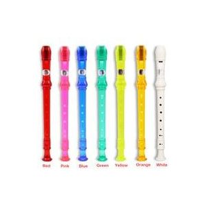 8 Gaten Sopraan Fluit Met Cleaning Stick Muziekinstrument Voor Kinderen Beginners Kunststoffen Instrument Recorder 7 Kleuren Fluiten