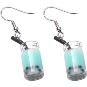 2 Stuks Grappige Parel Melk Thee Oorbellen Taiwan Boba Bubble Tea Grappige Dangle Oorbellen Voor Vrouwen Meisje Kinderen Sieraden HTML1