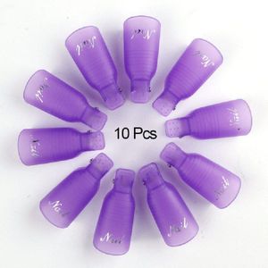 10 Pcs Plastic Nail Art Losweken Cap Clip Uv Gel Polish Remover Wrap Tool Nail Art Tips Voor Vingers nagellak Remover Nail Tool