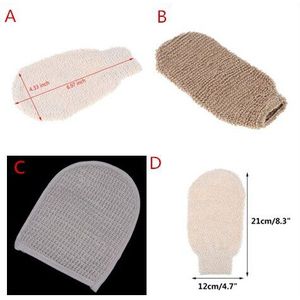 Fibre Bad Handschoenen Scrubben Huid Wassen Schuim Handdoek Massage Terug Douche Scrubber Hennep Body Reiniging Handdoek Sponzen